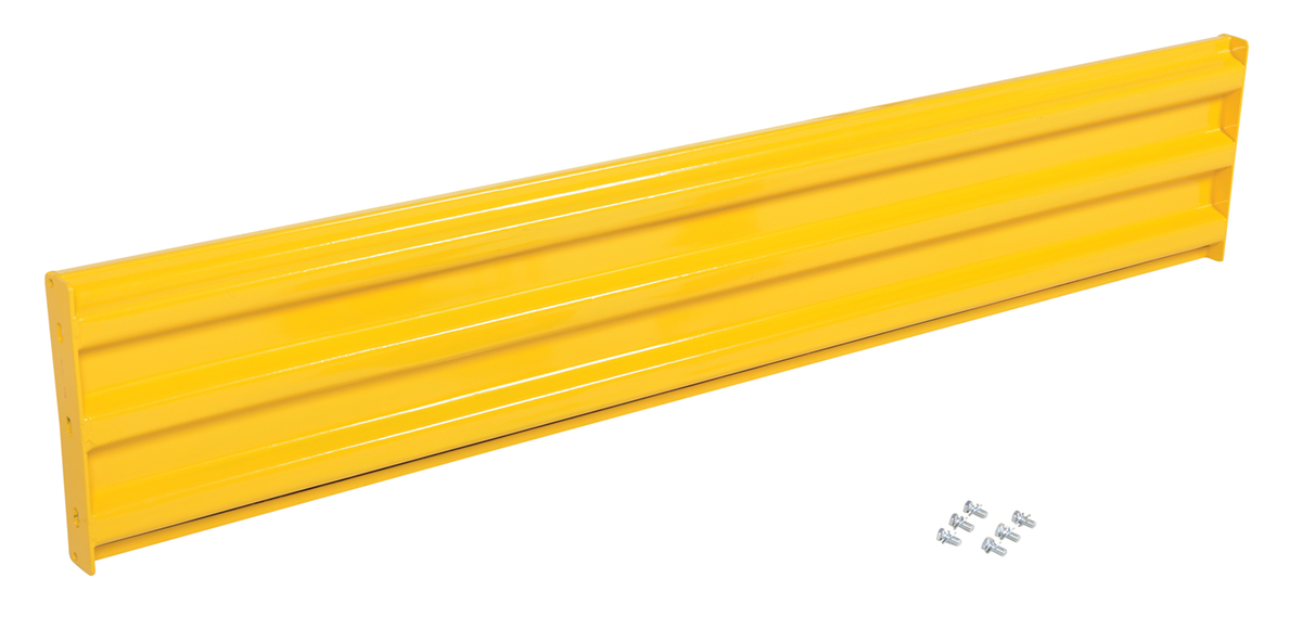 Vestil Steel 3 Ribbed Bolt On Style Guard Rail - 77.875 In. Length - Yellow