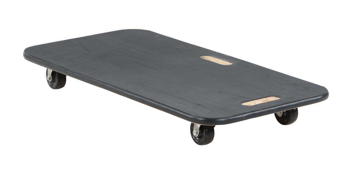 Vestil Fiber Wood Dolly with Rubber Casters - 18 In. x 36 In. 700 lb - Black