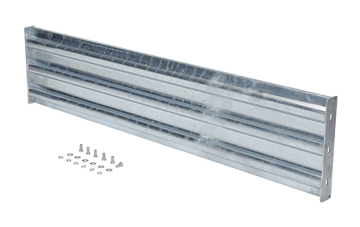 Vestil Galvanized Steel 3 Ribbed Bolt On Style Guard Rail - 65.875 In. Length - Gray