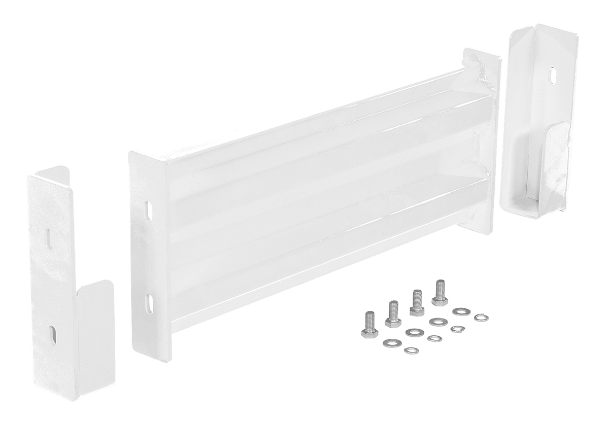 Vestil Steel 2 Ribbed Drop In Style Guard Rail - 18 In. Length - White