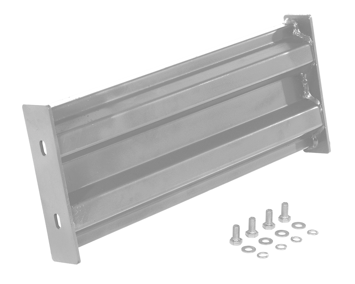 Vestil Steel 2 Ribbed Bolt On Style Guard Rail - 18 In. Length - Silver