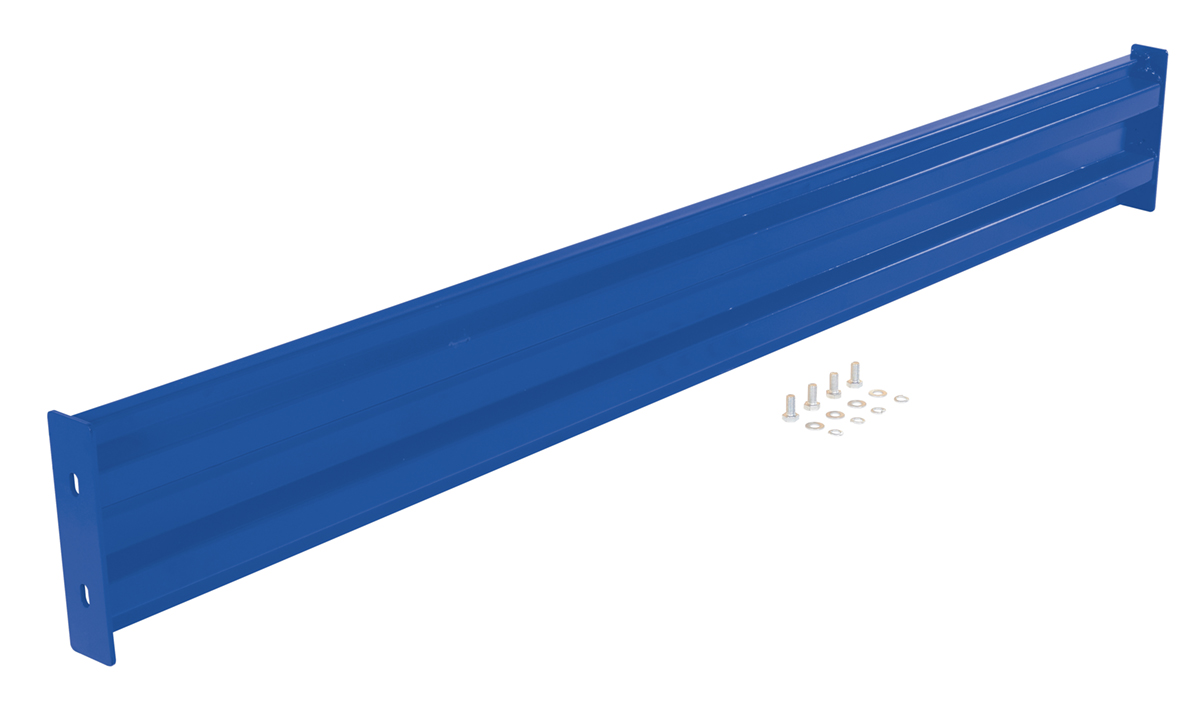 Vestil Steel 2 Ribbed Bolt On Style Guard Rail - 90 In. Length - Blue