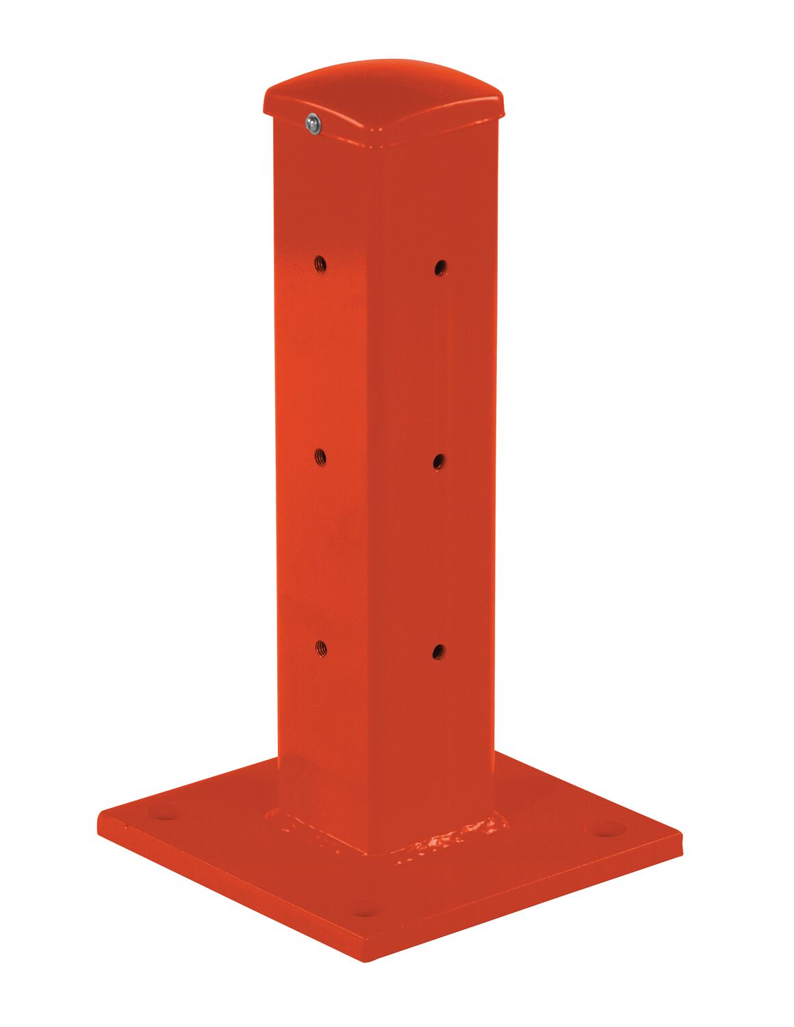 Vestil Steel Rigid Tube Post Drop In Style - 18 In. For 2 Ribbed Drop In Style Guard Rails - Orange