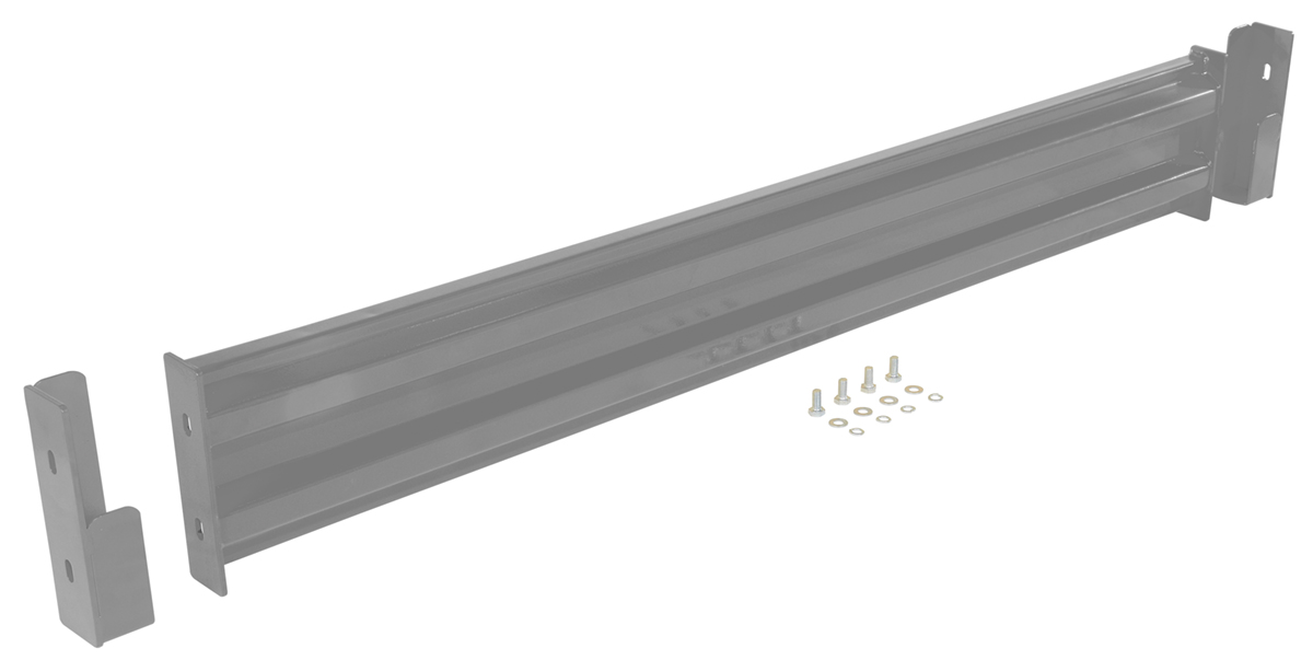 Vestil Steel 2 Ribbed Drop In Style Guard Rail - 66 In. Length - Gray Semi Gloss