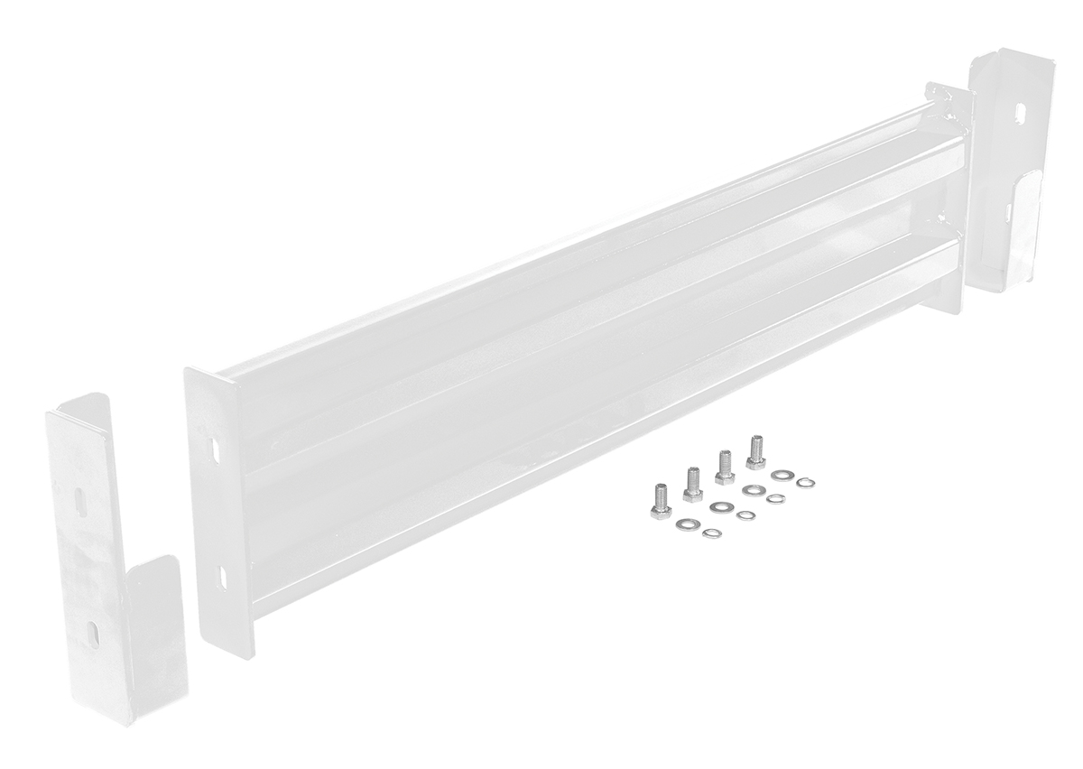 Vestil Steel 2 Ribbed Drop In Style Guard Rail - 42 In. Length - White