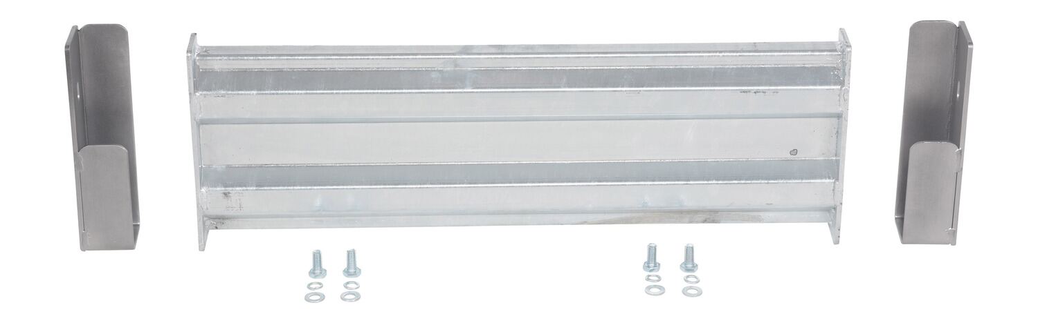 Vestil Galvanized Steel 2 Ribbed Drop In Style Guard Rail - 30 In Length - Gray