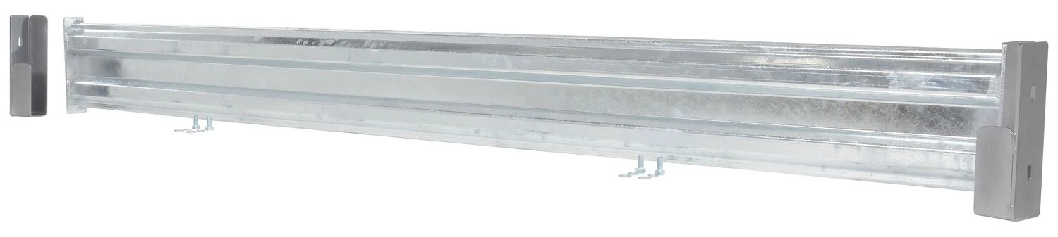 Vestil Galvanized Steel 2 Ribbed Drop In Style Guard Rail - 90 In. Length - Gray
