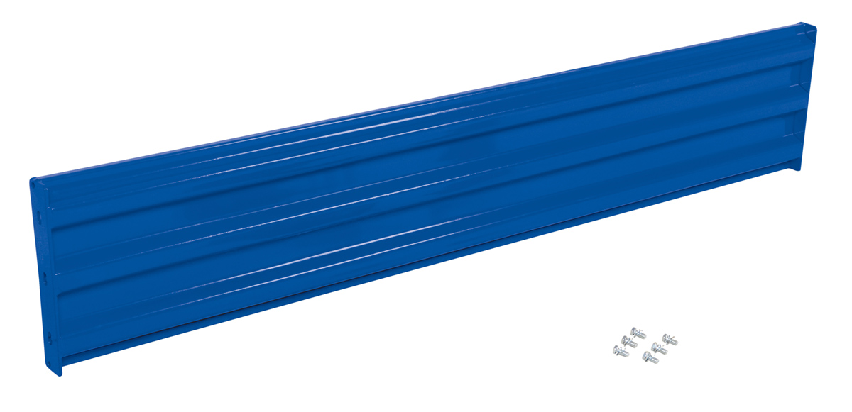 Vestil Steel 3 Ribbed Bolt On Style Guard Rail - 77.875 In. Length - Blue