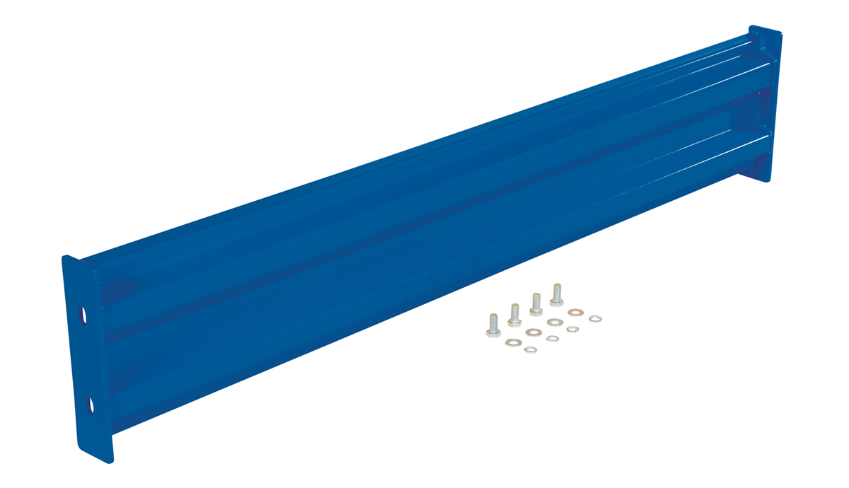 Vestil Steel 2 Ribbed Bolt On Style Guard Rail - 54 In. Length - Blue