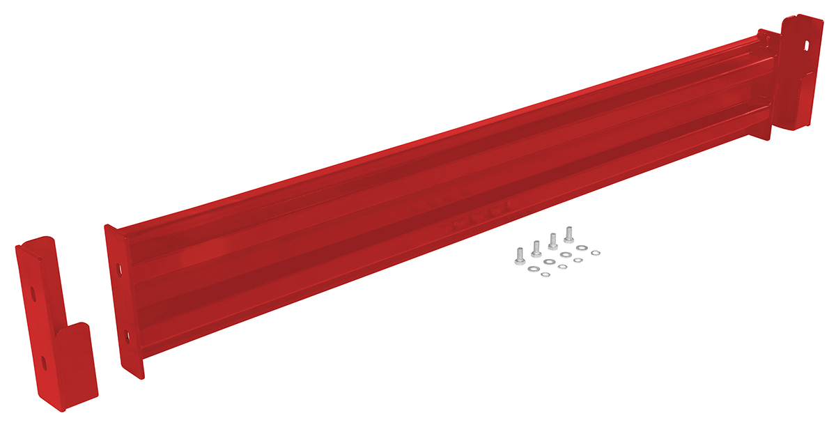 Vestil Steel 2 Ribbed Drop In Style Guard Rail - 66 In. Length - Red