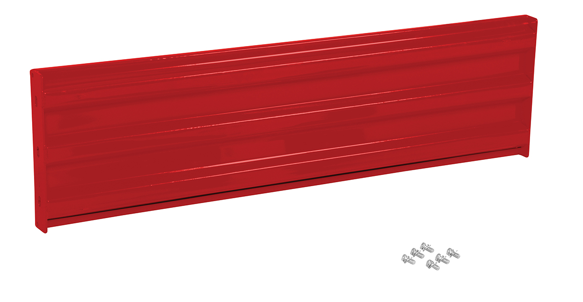 Vestil Steel 3 Ribbed Bolt On Style Guard Rail - 53.875 In. Length - Red