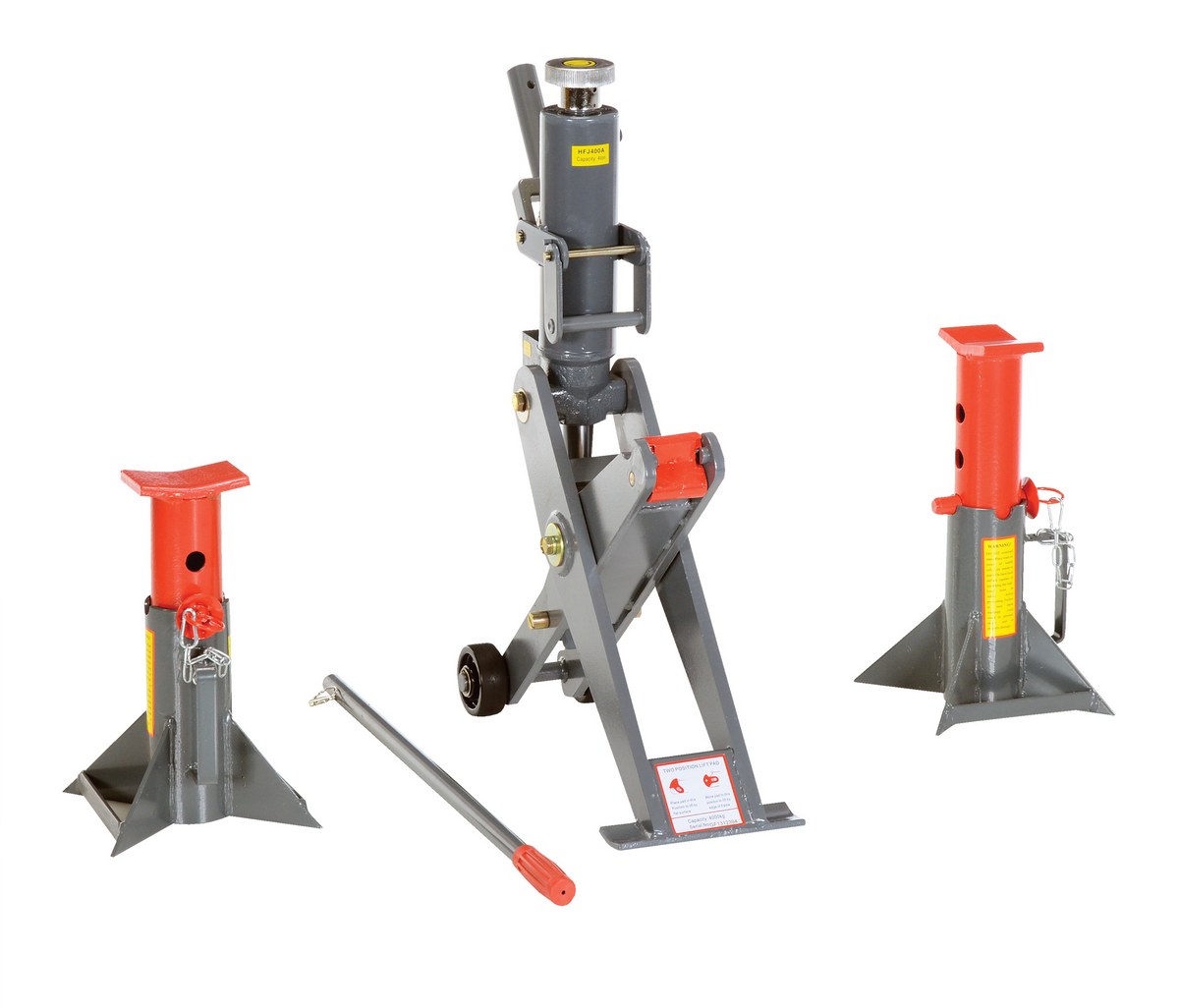Vestil Steel Manual Hydraulic Fork Truck Jack - 43-1/4 In. x 7-7/8 In. x 36 In. 8,000 lb - Gray