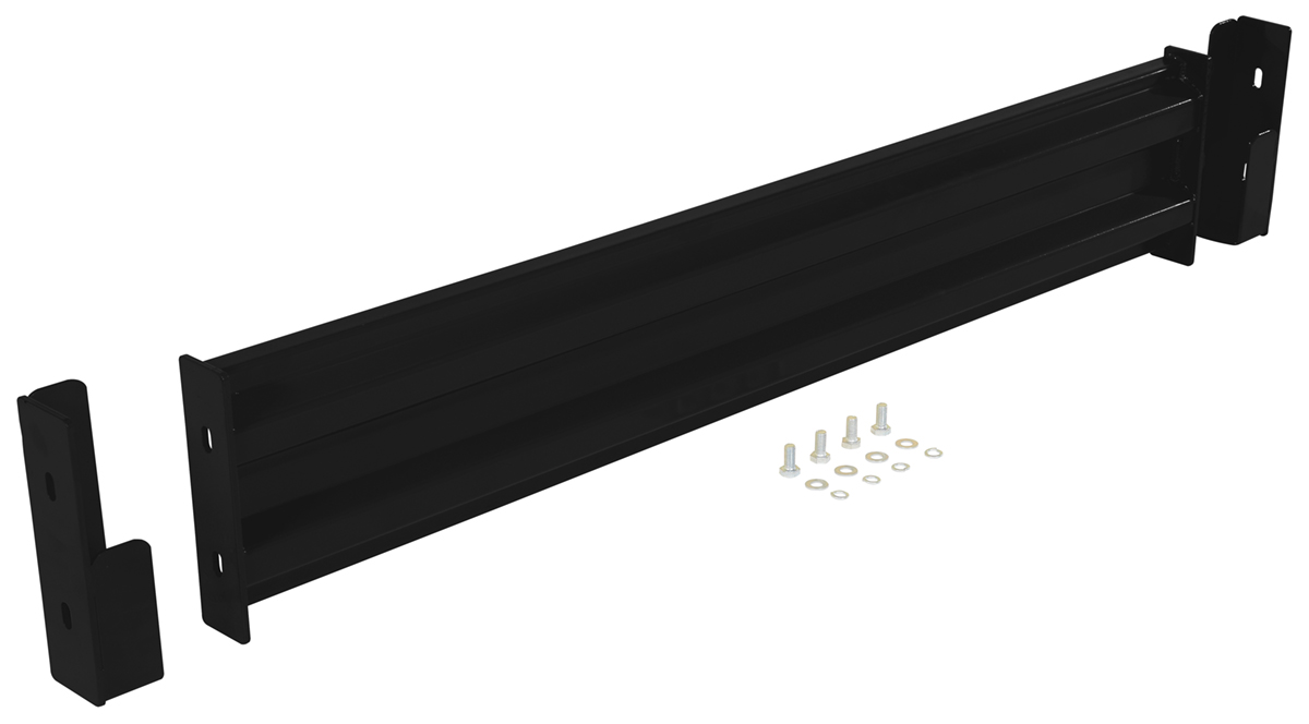 Vestil Steel 2 Ribbed Drop In Style Guard Rail - 54 In. Length - Black