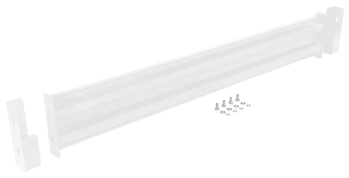 Vestil Steel 2 Ribbed Drop In Style Guard Rail - 66 In. Length - White