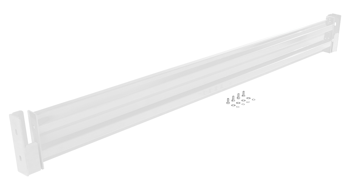 Vestil Steel 2 Ribbed Drop In Style Guard Rail - 90 In. Length - White