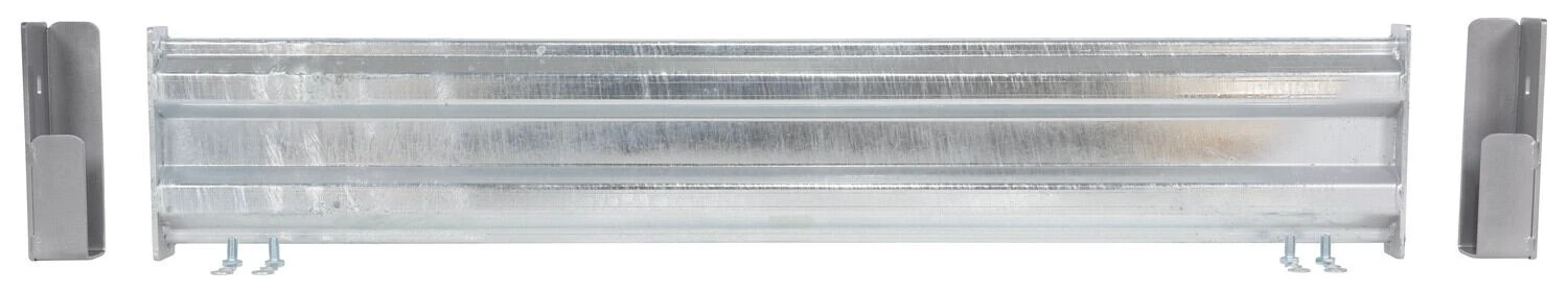 Vestil Galvanized Steel 2 Ribbed Drop In Style Guard Rail - 54 In. Length - Gray