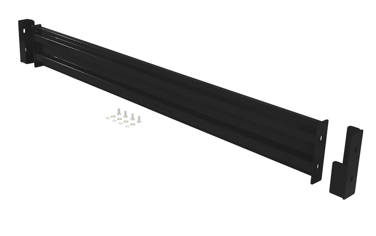 Vestil Steel 2 Ribbed Drop In Style Guard Rail - 78 In. Length - Black