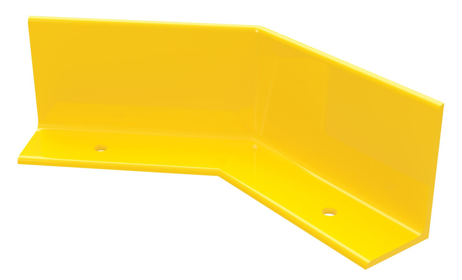 Vestil Steel Floor Safety Curb - 45 Degree Corner 3/8 In. Thick - Yellow