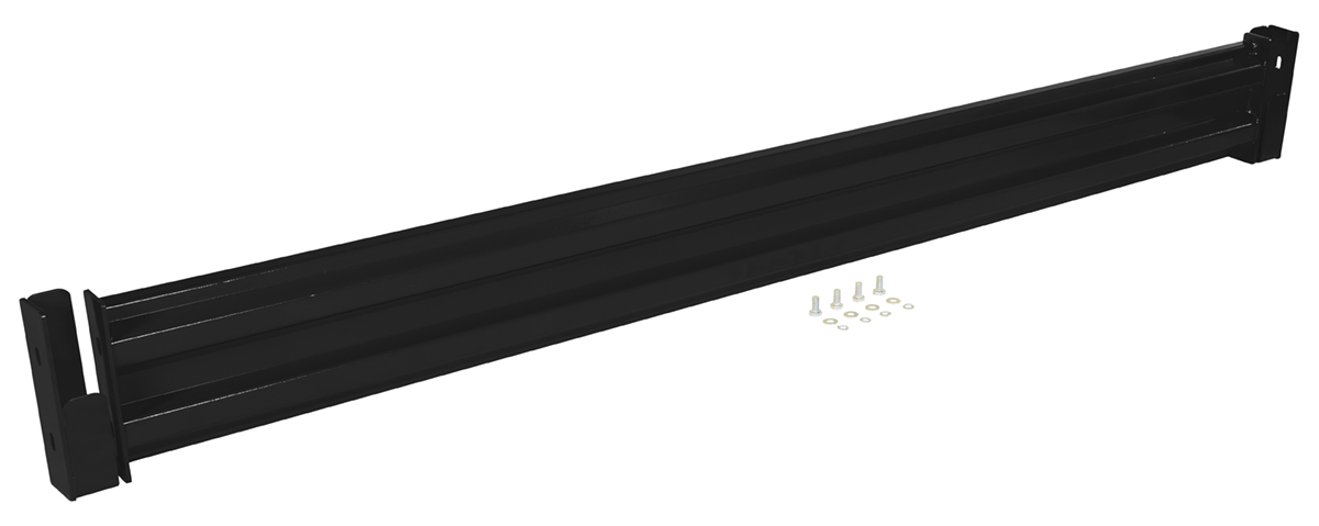 Vestil Steel 2 Ribbed Drop In Style Guard Rail - 102 In. Length - Black