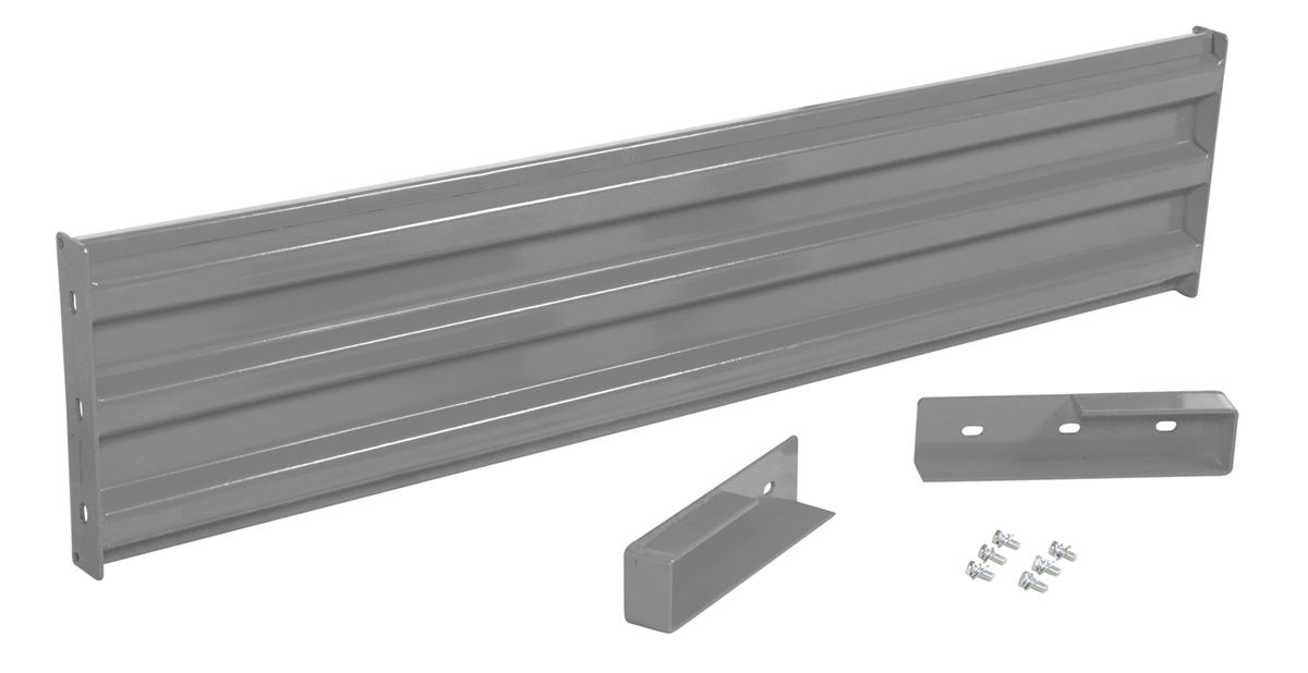 Vestil Steel 3 Ribbed Drop In Style Guard Rail - 65.875 In. Length - Gray Semi Gloss