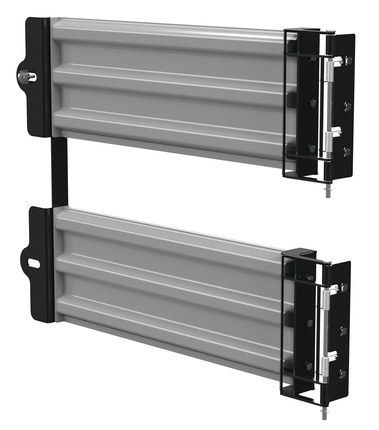 Vestil Steel 3 Ribbed Guard Rail Spring Gate - 41.875 In. Length - Gray Semi Gloss