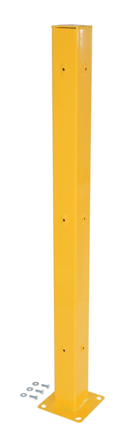 Vestil Steel Bolt On Tubular Guard Rail Post - 72 In. Length - Yellow