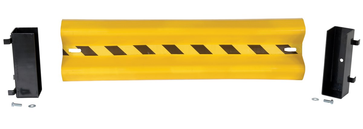 Vestil Steel Drop In Guard Rail - 2 Ribbed 36 In Length - Yellow
