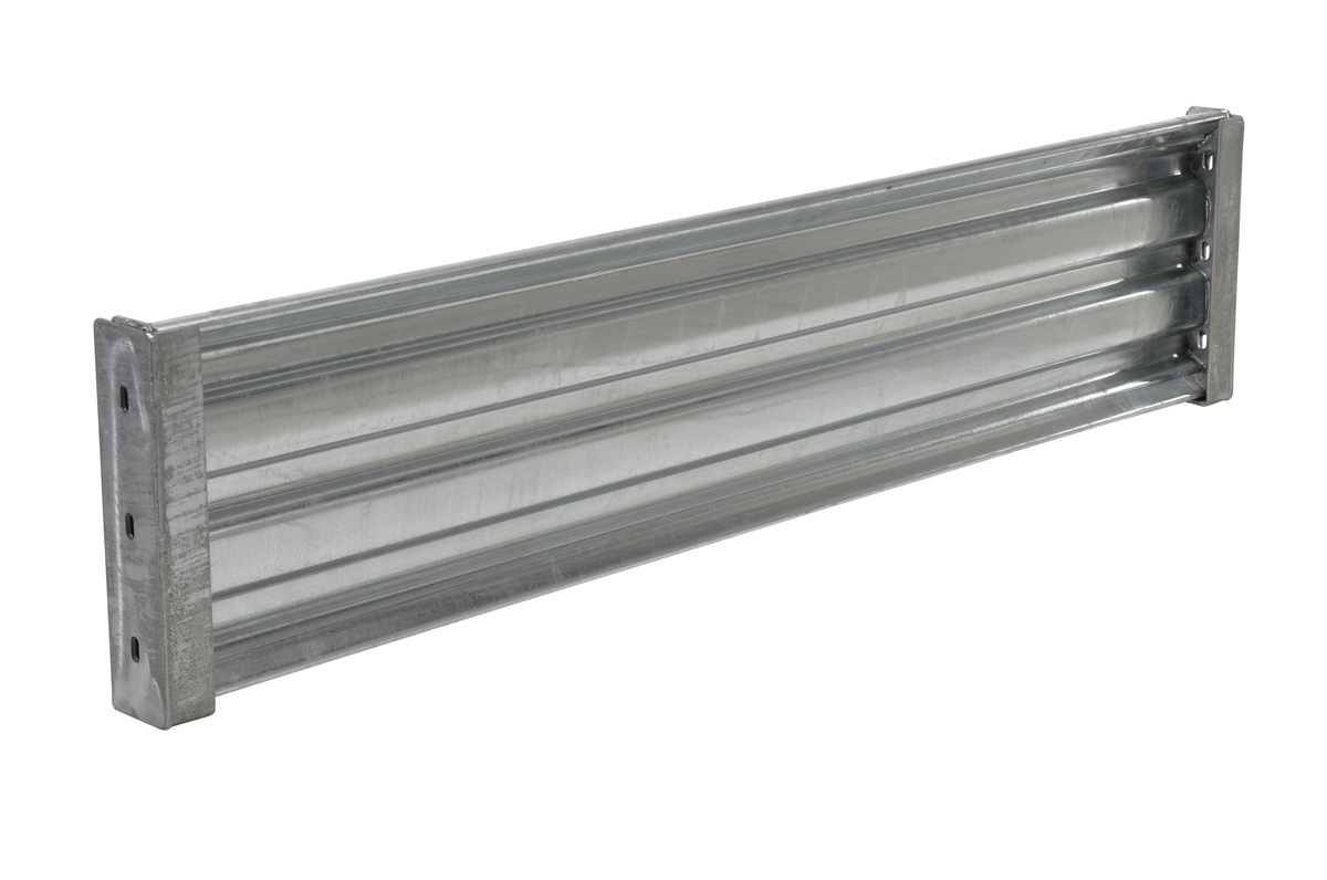 Vestil Galvanized Steel 3 Ribbed Drop In Style Guard Rail - 65.875 In. Length - Gray
