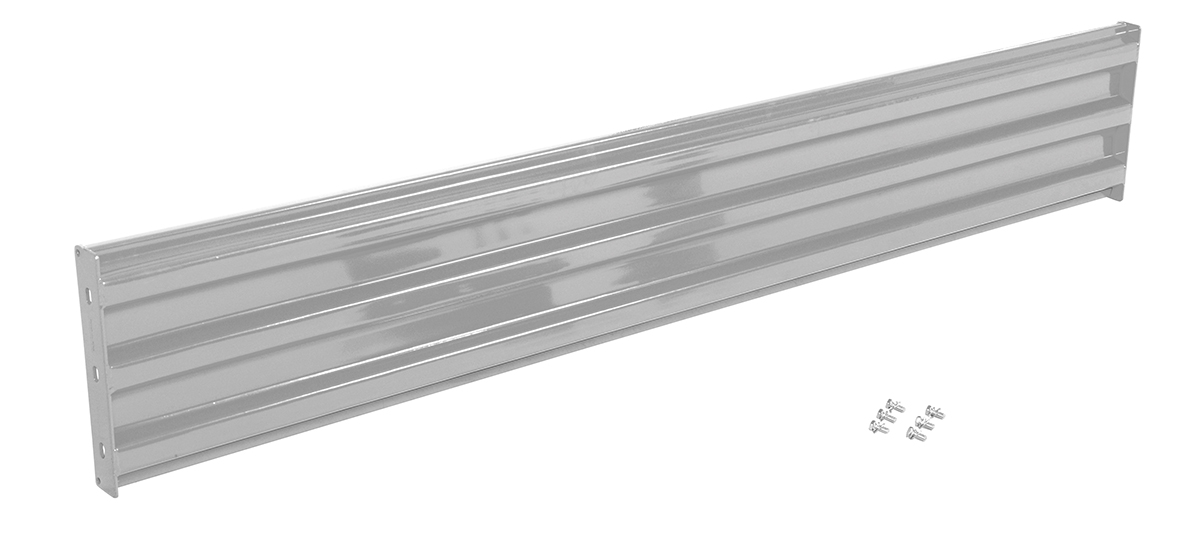Vestil Steel 3 Ribbed Bolt On Style Guard Rail - 101.875 In. Length - Silver