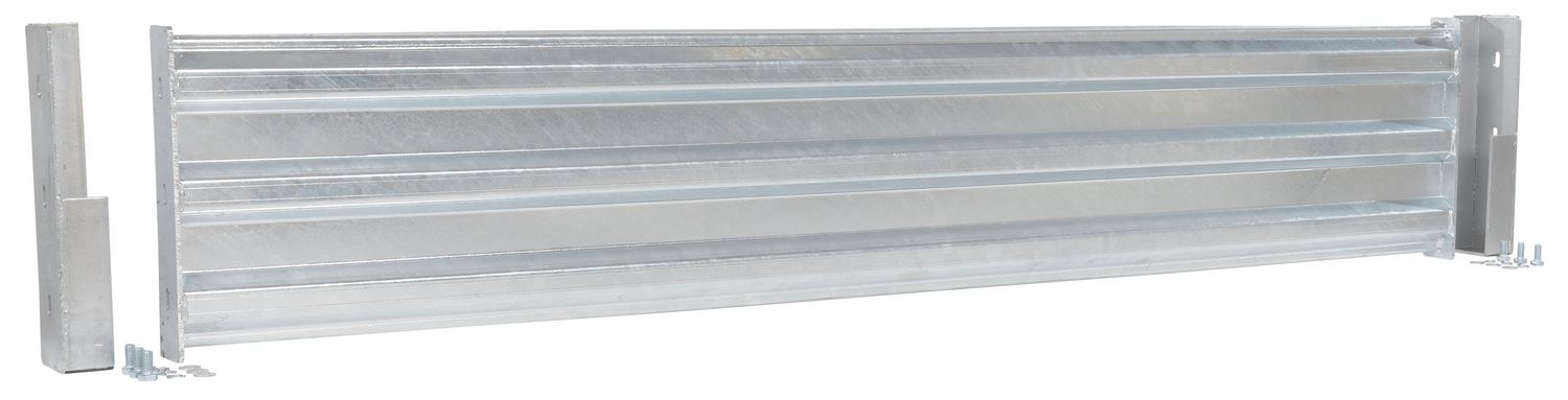 Vestil Galvanized Steel 3 Ribbed Drop In Style Guard Rail - 89.875 In. Length - Gray