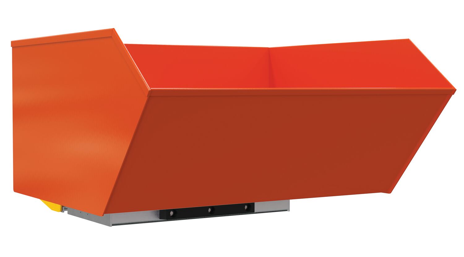 Vestil Steel Light Duty Bump and Dump Hopper - 1 Cubic Yard 2,000 lb - Blue Orange
