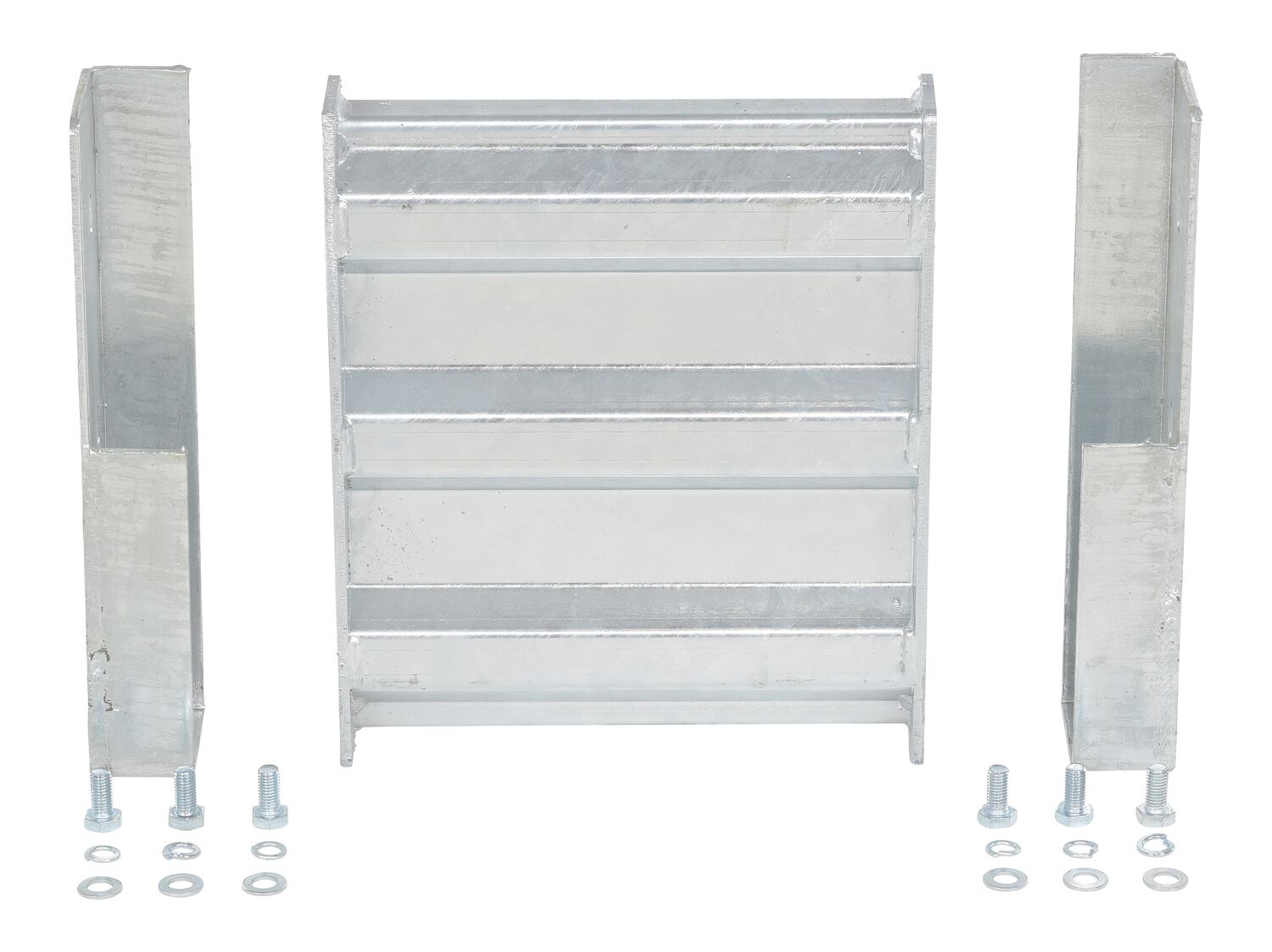 Vestil Galvanized Steel 3 Ribbed Drop In Style Guard Rail - 12 In. Length - Gray