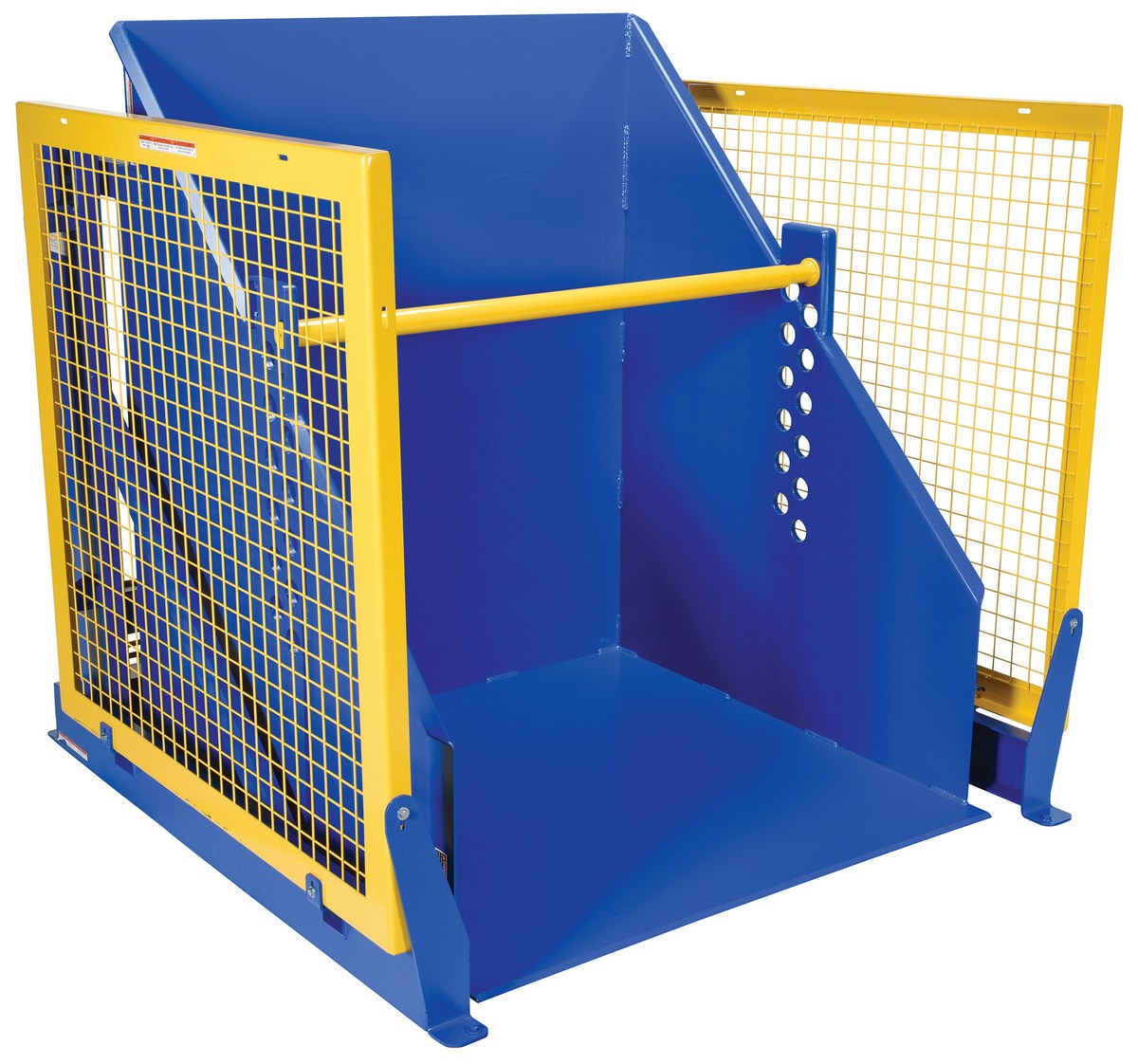 Vestil Steel Electric Hydraulic Box Dumper - 48 In. Dump Height 4,000 lb - Blue