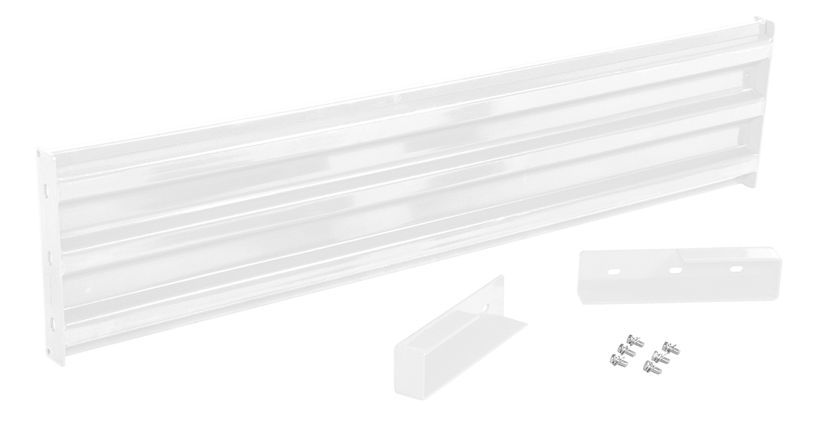 Vestil Steel 3 Ribbed Drop In Style Guard Rail - 65.875 In. Length - White