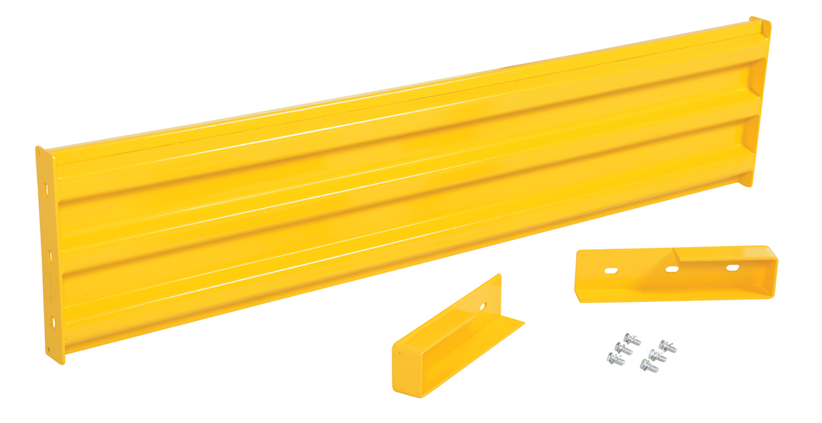 Vestil Steel 3 Ribbed Drop In Style Guard Rail - 65.875 In. Length - Yellow
