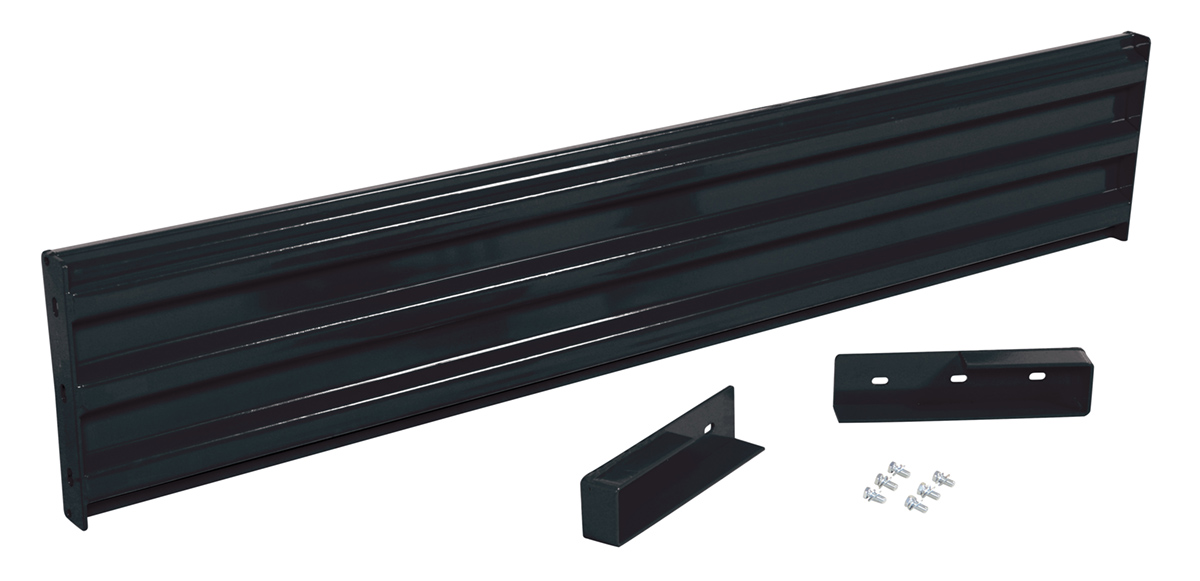 Vestil Steel 3 Ribbed Drop In Style Guard Rail - 77.875 In. Length - Black