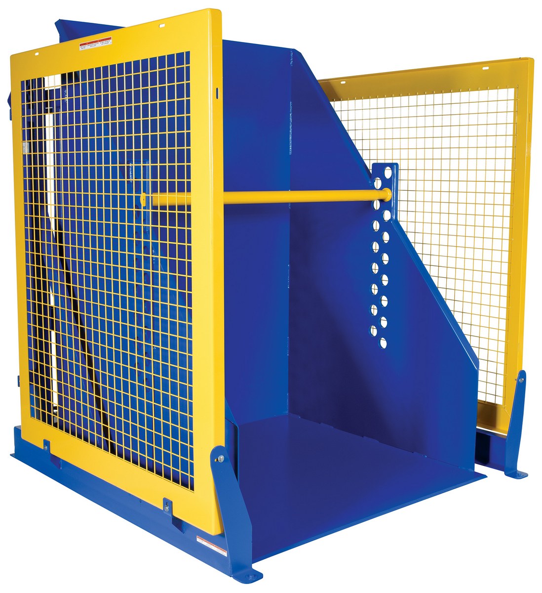 Vestil Steel Electric Hydraulic Box Dumper - 60 In. Dump Height 4,000 lb - Blue