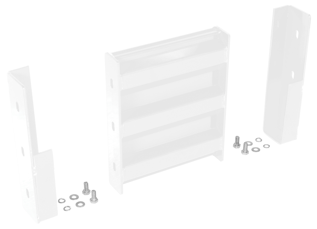 Vestil Steel 3 Ribbed Drop In Style Guard Rail - 12 In. Length - White