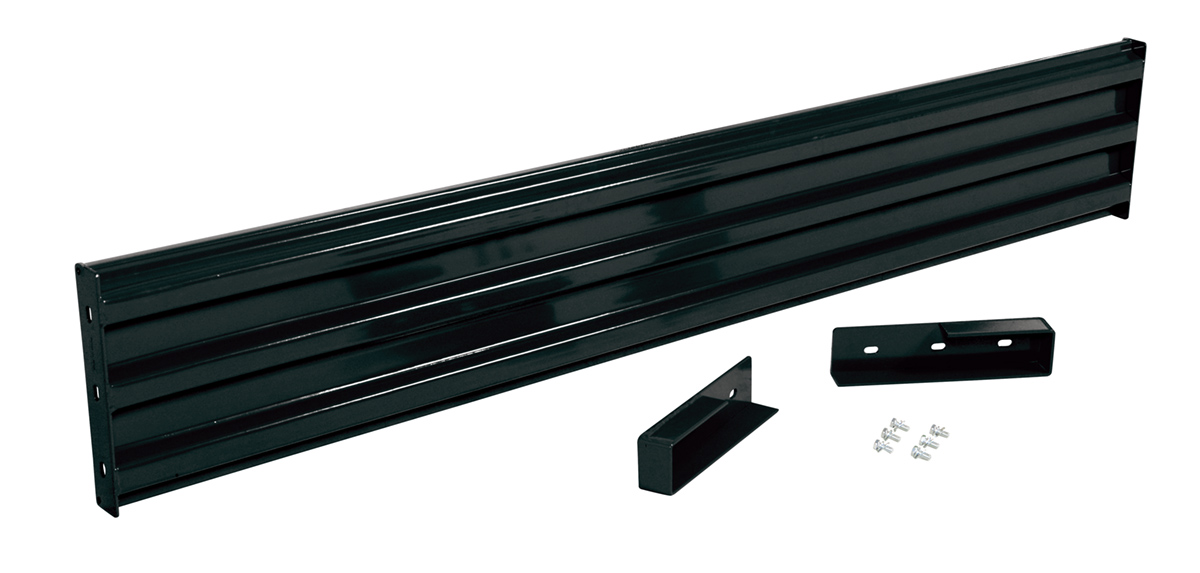 Vestil Steel 3 Ribbed Drop In Style Guard Rail - 101.875 In. Length - Black