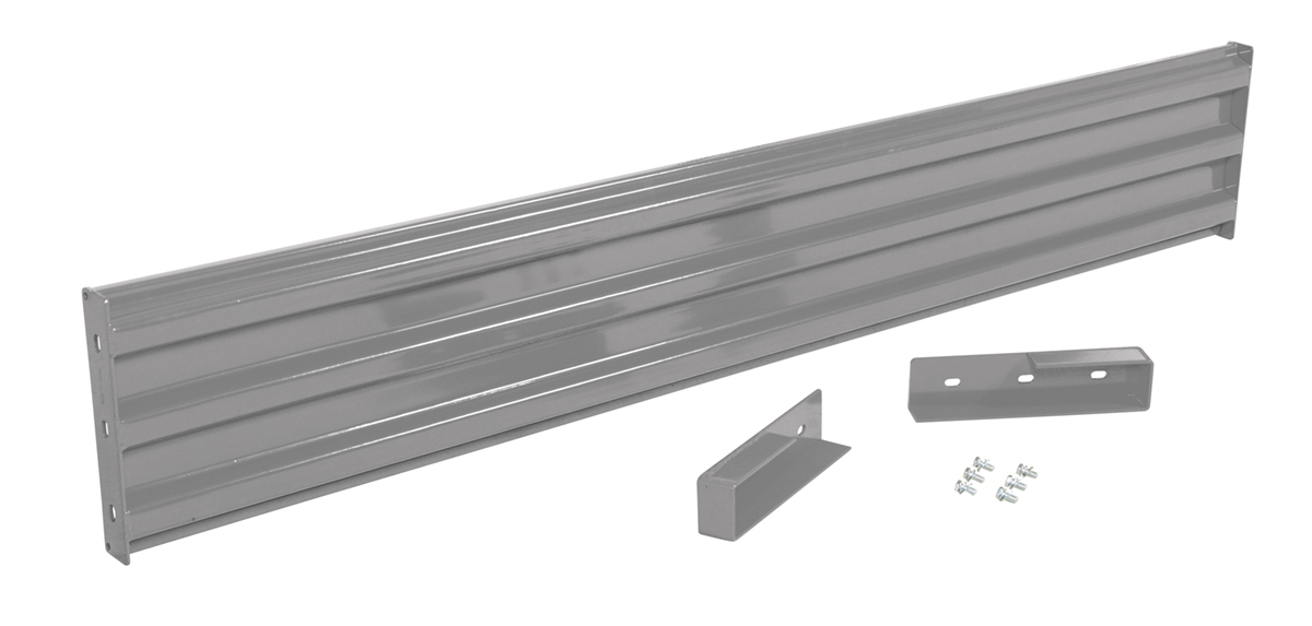 Vestil Steel 3 Ribbed Drop In Style Guard Rail - 101.875 In. Length - Gray Semi Gloss