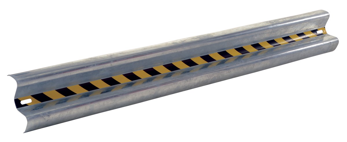 Vestil Galvanized Steel Straight Guard Rail - 96 In. Length - Gray