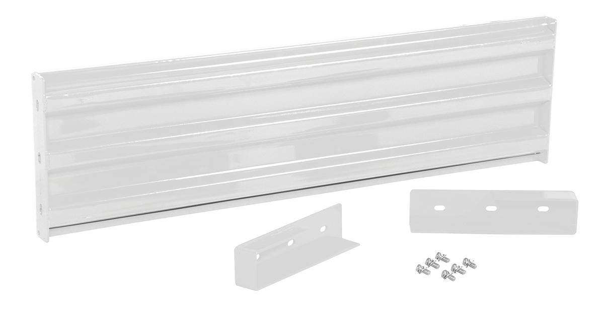 Vestil Steel 3 Ribbed Drop In Style Guard Rail - 53.875 In. Length - White