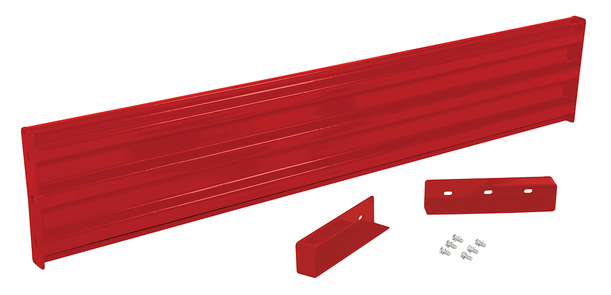 Vestil Steel 3 Ribbed Drop In Style Guard Rail - 77.875 In. Length - Red