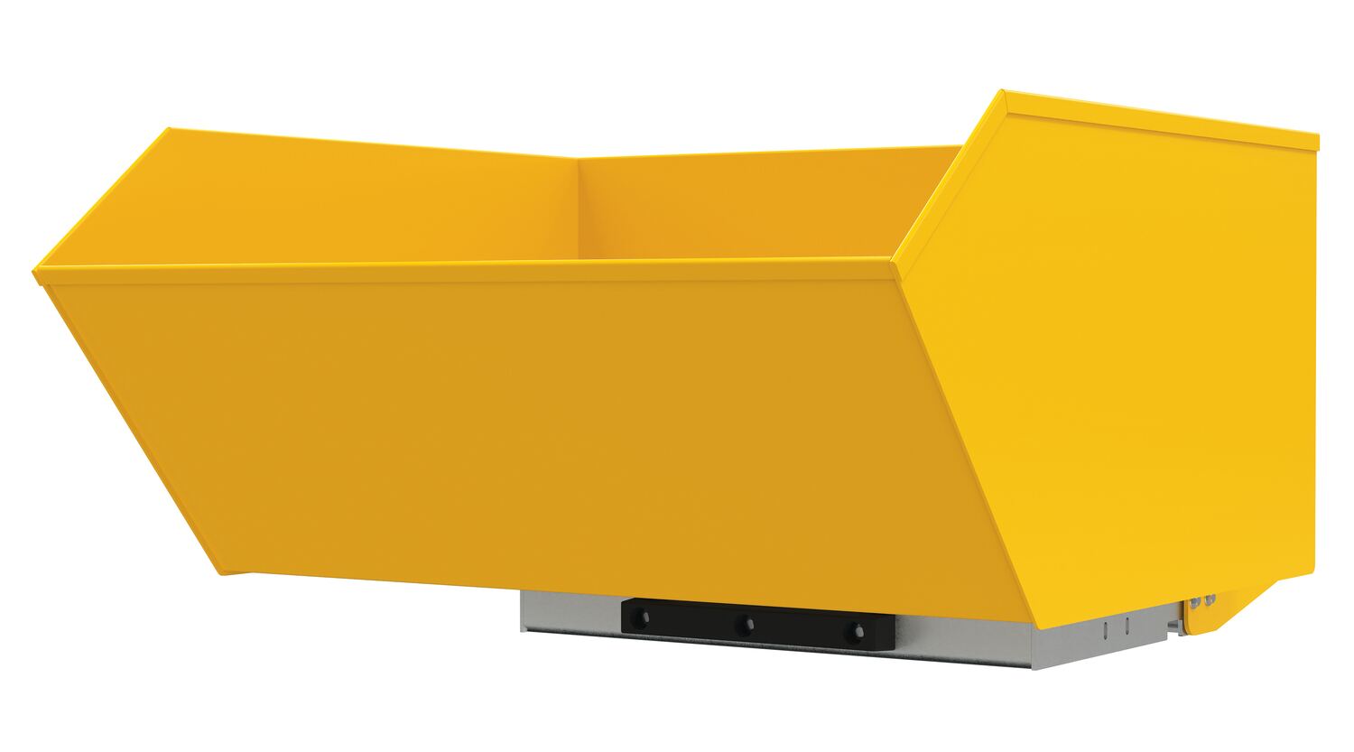 Vestil Steel Heavy Duty Bump and Dump Hopper - 1 Cubic Yard 6,000 lb - Yellow