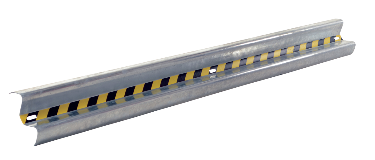 Vestil Galvanized Steel Straight Guard Rail - 120 In. Length - Gray