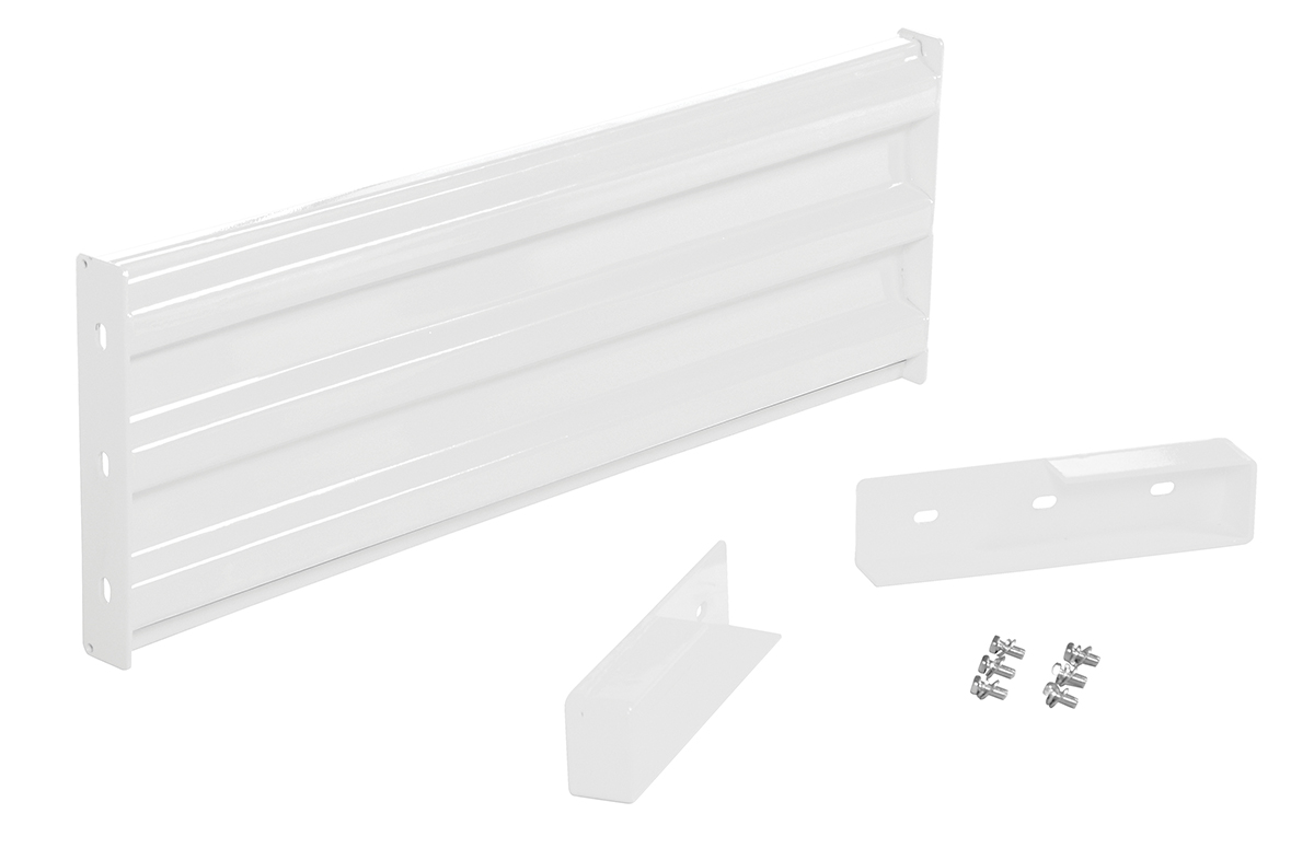Vestil Steel 3 Ribbed Drop In Style Guard Rail - 29.875 In Length - White