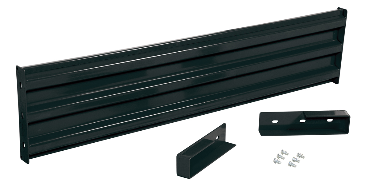 Vestil Steel 3 Ribbed Drop In Style Guard Rail - 65.875 In. Length - Black