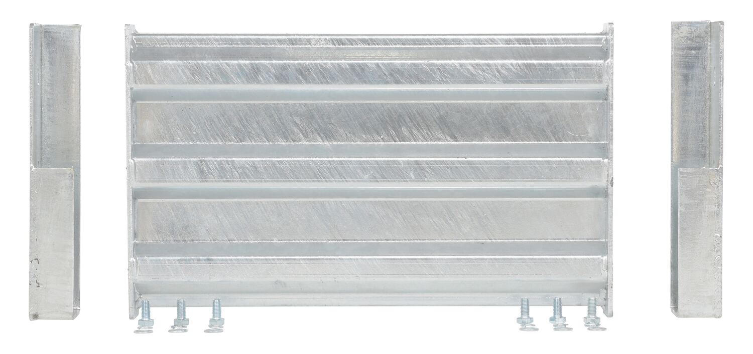 Vestil Galvanized Steel 3 Ribbed Drop In Style Guard Rail - 24 In. Length - Gray