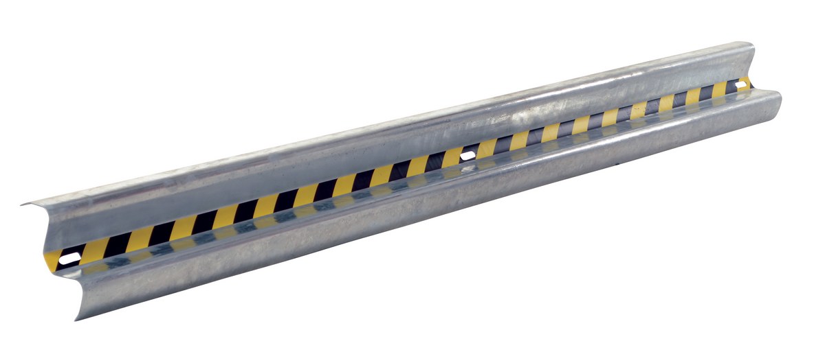 Vestil Galvanized Steel Straight Guard Rail - 108 In. Length - Gray