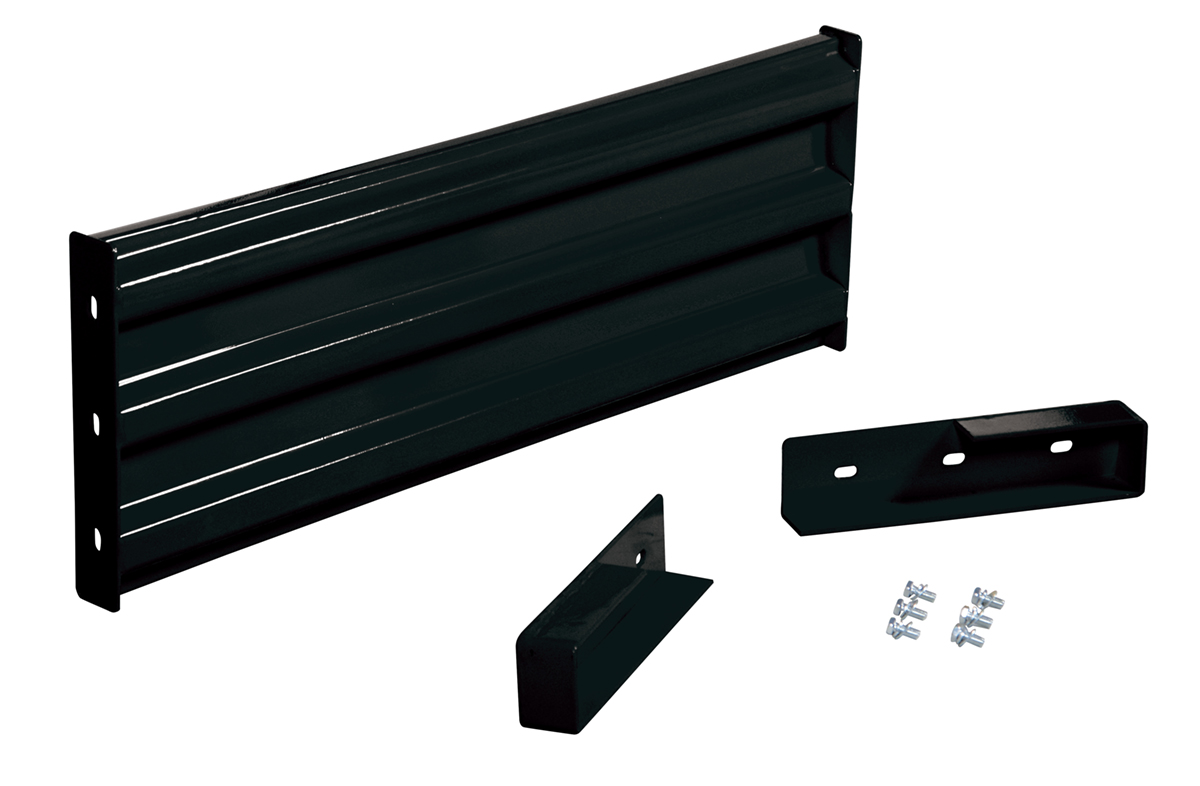 Vestil Steel 3 Ribbed Drop In Style Guard Rail - 41.875 In. Length - Black